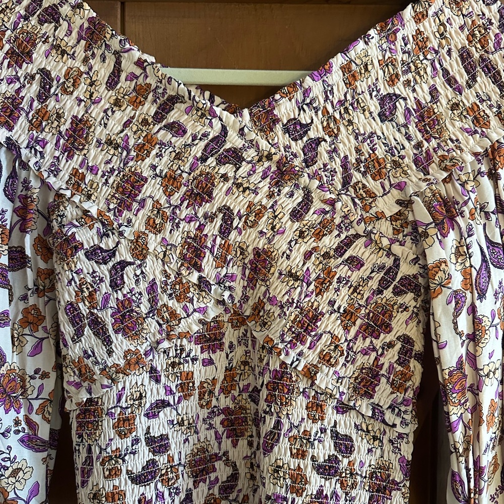 NWOT BB Dakota by Steve Madden Smocked Factor Top Sz S - Picture 6 of 11